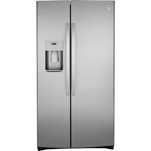 GE 21.8 Cu. Ft. Counter-Depth Side-By-Side Refrigerator Stainless Steel - GZS22IYNFS