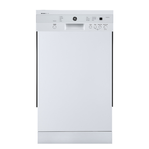GE 18" Built-In Front Control Dishwasher with Stainless Steel Tall Tub White - GBF180SGMWW