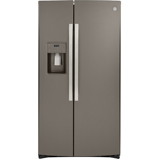 Réfrigérateur côte à côte à profondeur de comptoir GE de 21,8 pi³, ardoise - GZS22IMNES