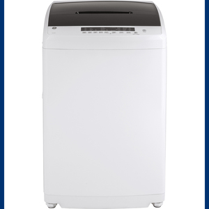 GE® Space-Saving 3.3 IEC Cu. Ft. Capacity Stationary Washer with Stainless Steel Basket White - GNW128SSMWW