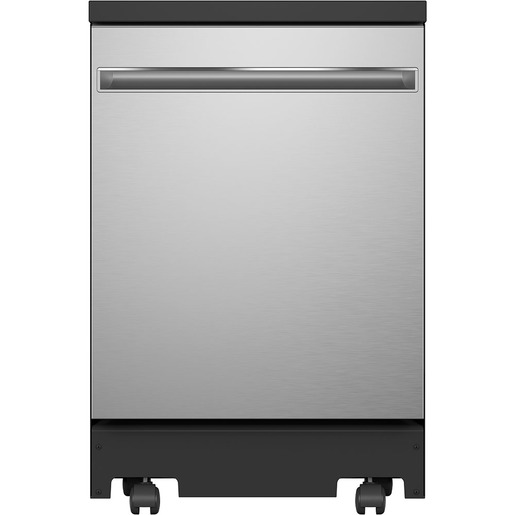 Lave-vaisselle mobile GE de 24 po avec intérieur en acier inoxydable, acier inoxydable - GPT225SSLSS