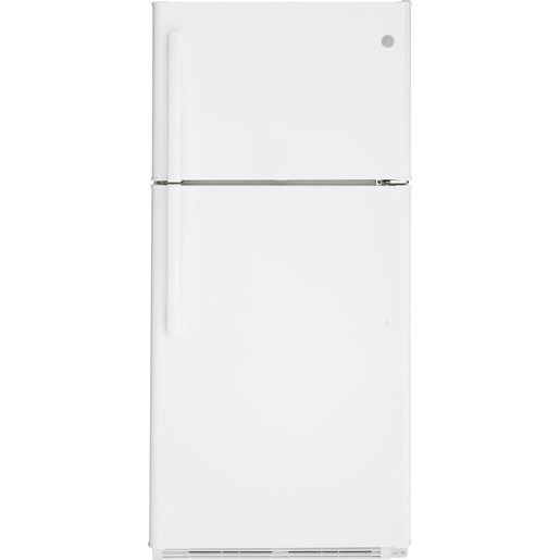 Réfrigérateur à congélateur supérieur GE® de 18 pi³ blanc - GTS18FTLKWW