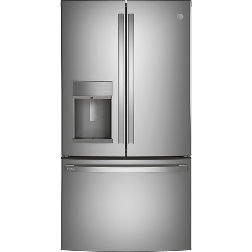 GE Profile 22.1 Cu. Ft. Counter-Depth French-Door Refrigerator with Door In Door Design Stainless Steel - PYD22KYNFS