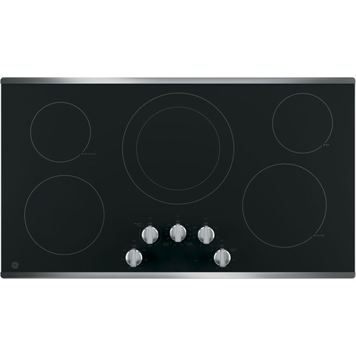 GE 36" Radiant Electric Cooktop Stainless Steel JP3036SLSS