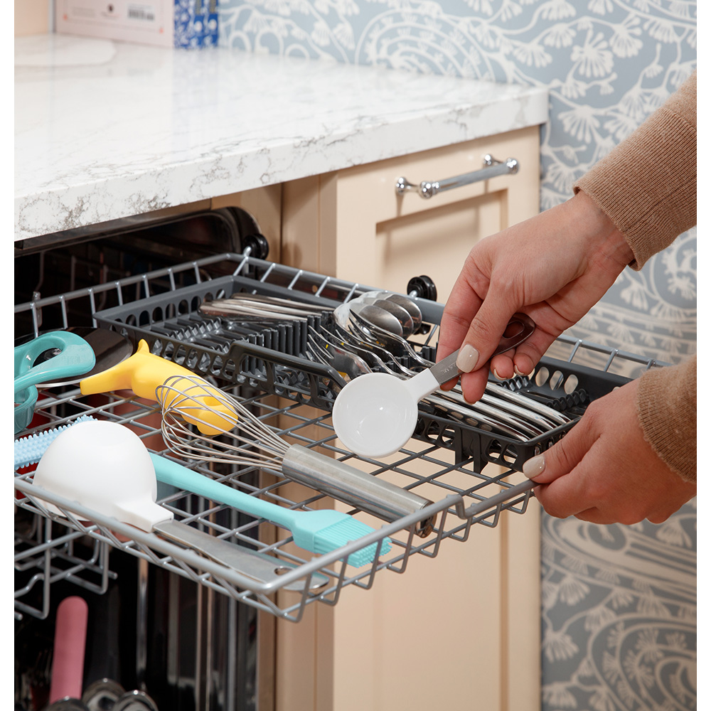 Image about Third Rack with Removable Silverware Caddy
