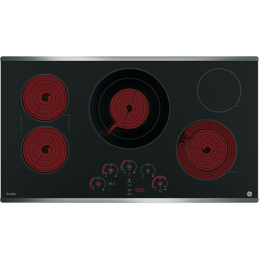 GE Profile 36" Electric Smoothtop Cooktop Stainless Steel PP9036SJSS